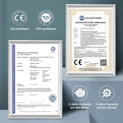 JUMMICO Dual-Motor Höhenverstellbares Schreibtischgestell – Schwarz