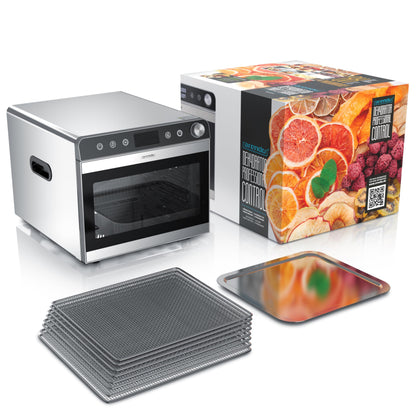 Arendo Dörrautomat Edelstahl Dörrgerät - 8 Edelstahlgitter