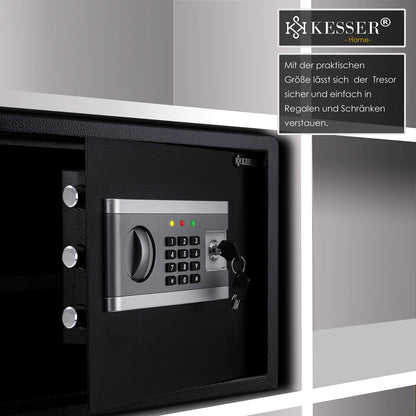 KESSER® Elektronischer Tresor Möbeltresor Zahlenschloss 35x25x25cm
