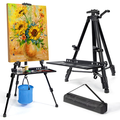 VAIIGO Staffelei Aluminium verstellbar 50-152 cm mit Tragetasche