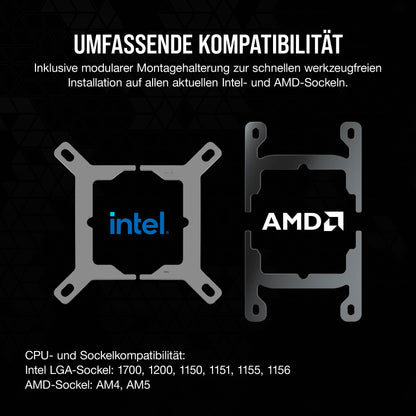 Corsair iCUE LINK H150i RGB Flüssig-CPU-Kühler - 360mm weiss