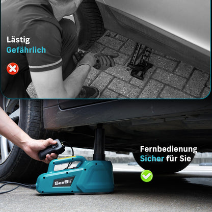 SEESII Elektrischer Hydraulik Wagenheber 5T – 12V Fernbedienung
