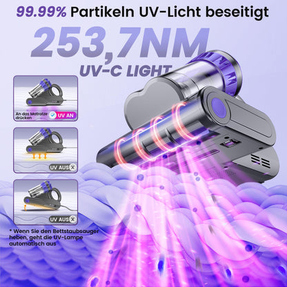Yassol Milbenstaubsauger für Matratzen – UV-Licht Heissluft