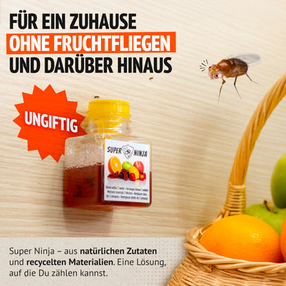 Super Ninja Fruchtfliegenfalle für den Innenbereich, 12er-Pack