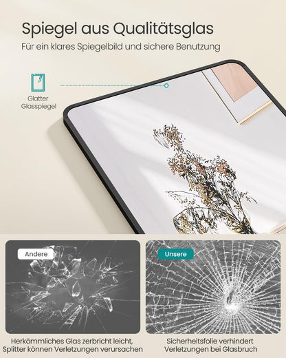 SONGMICS Ganzkörperspiegel, Standspiegel 150 x 40 cm, tintenschwarz