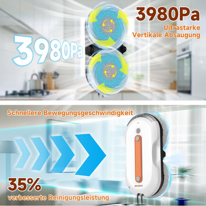 AlfaBot X7 Pro Fensterputzroboter mit beidseitiger Sprühfunktion