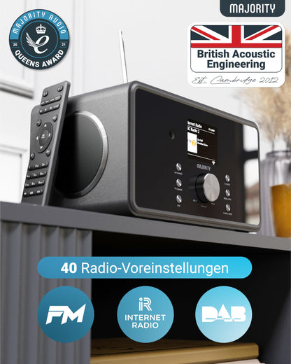 MAJORITY Bard Internetradio DAB+ WLAN Bluetooth 2.1 Subwoofer