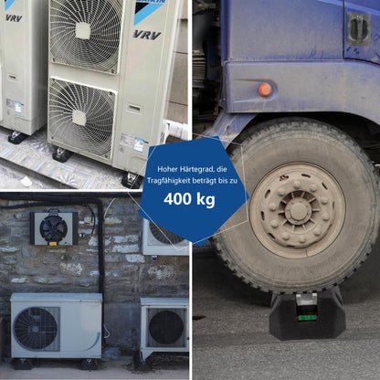 Cherbowing Bodenkonsole Dämpfungssockel Klima-/Wärmepumpe 450mm Schwarz