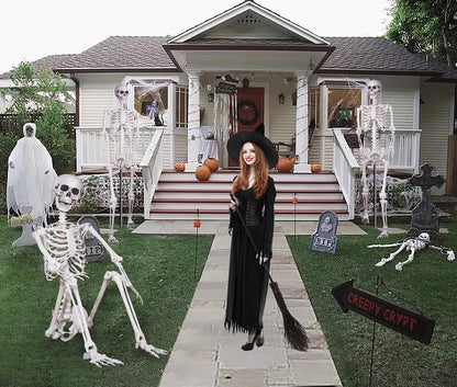 Halloween Plastikskelett Ganzkörper – Bewegliche Gelenke 240cm