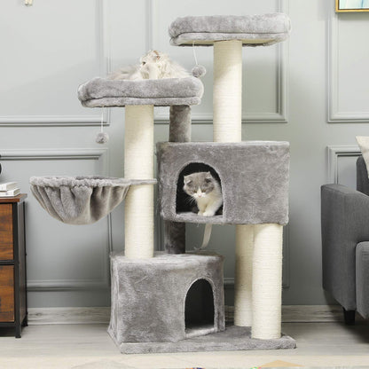MSmask Kratzbaum XXL Katzenbaum - mit Sisalsäulen & 2 Plattformen