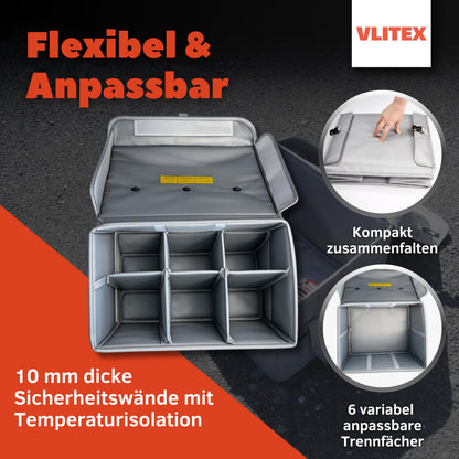 VLITEX Akku Sicherheitsbox XL – hitzebeständige Akku-Ladebox