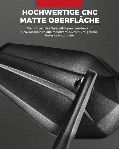 KEMIMOTO Lenkerendenspiegel Motorrad E-geprüft 360° 22mm 2 Stück
