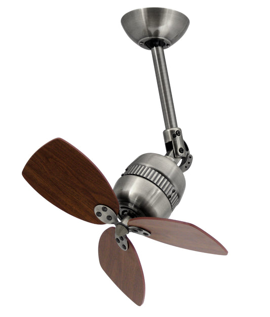 FN11156 Toledo Deckenventilator - Zinn Antik/Walnuss. Gerät zur Raumkühlung und Luftzirkulation.