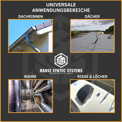 HSS Dach Reparaturband selbstklebend – Schwarz 150mm x 5m