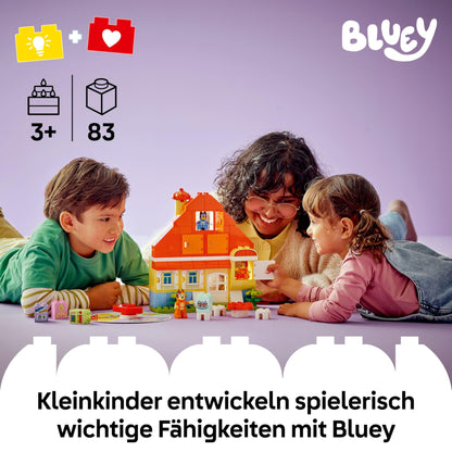 LEGO DUPLO Bluey Familienhaus Lernspielzeug - mit Memory-Spiel - 10459