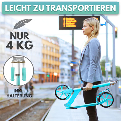 Rollkönig Cityroller faltbar – Grosse Räder für Kinder & Erwachsene