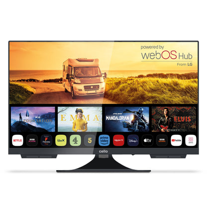 Cello C2424WS Fernseher – 24 Zoll 12V Smart rahmenlos: Rahmenloser 24-Zoll Smart-TV mit 12V-Betrieb für mobile Unterhaltung.