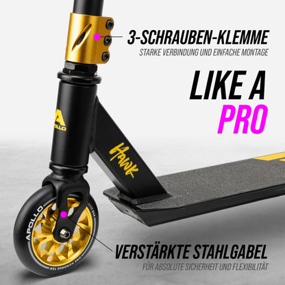 Apollo Stuntscooter Hawk – Freestyle Scooter für Kinder ab 6 Jahren