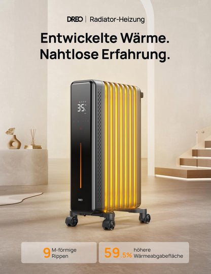 Dreo Ölradiator OH521, 2000 W Elektroheizung mit Thermostat
