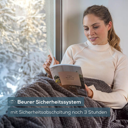 Beurer HD 65 Heizdecke, 3 Temperaturstufen, Abschaltautomatik, grau