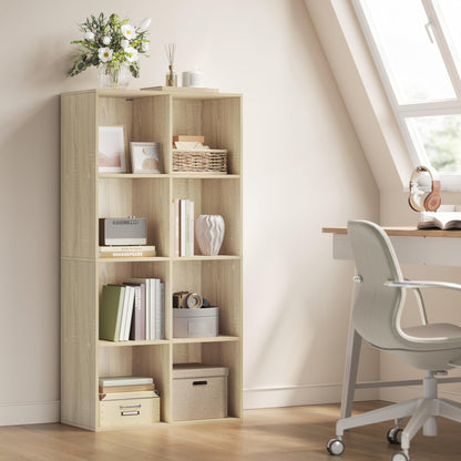 WOLTU Bücherregal 8 Fächer Würfelregal – Helle Eiche