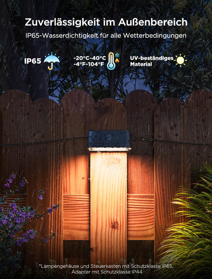 Govee Outdoor Zaunleuchte RGBWIC IP65 Matter - 6er Set