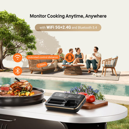 Inkbird INT-12-BW Grillthermometer kabellos mit WLAN und Bluetooth