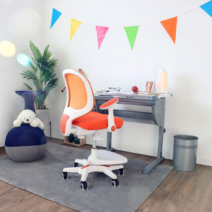 hjh OFFICE 736418 Kid Ergo Kinderstuhl Orange/Weiss