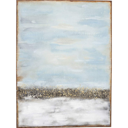 Kare Design Acrylbild Abstract Horizon Grau/Gold 120x90cm: Acrylbild in Grau/Gold mit abstraktem Horizont. Zur Wandgestaltung.