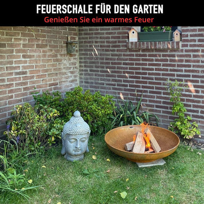 HEAT Outdoor Living Feuerschale Ø90cm Rost Stahl Garten