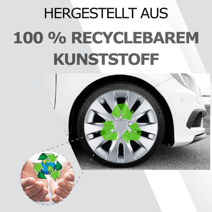 Kuglo Stormer Radkappen 15 Zoll Silber, 4er-Set für Stahlfelgen