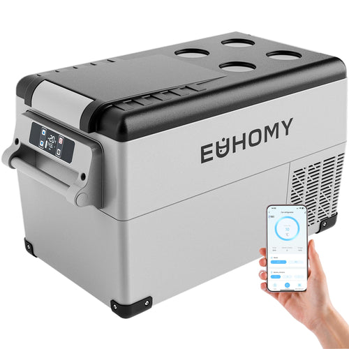 EUHOMY CF35 Kompressor-Kühlbox 30,6 L mit App und LCD-Display, ergonomischer Tragegriff