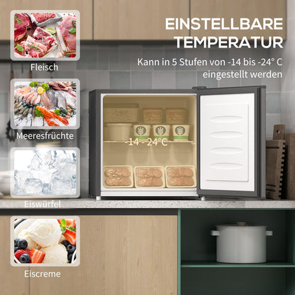 HOMCOM Mini-Gefrierschrank freistehend 35 Liter - Grau