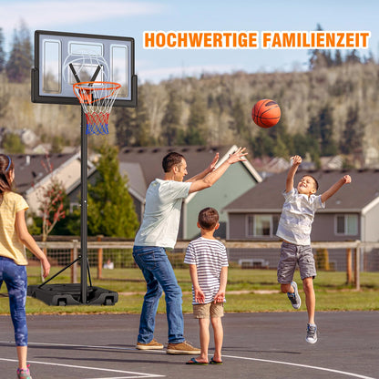Yohood Basketballständer Outdoor – Höhenverstellbar, 111x72cm Rückwand