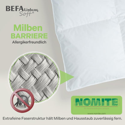 BEFA SOFT Daunendecke Ganzjahr Feder-/Daunenbett 90/10 - 135x200 cm