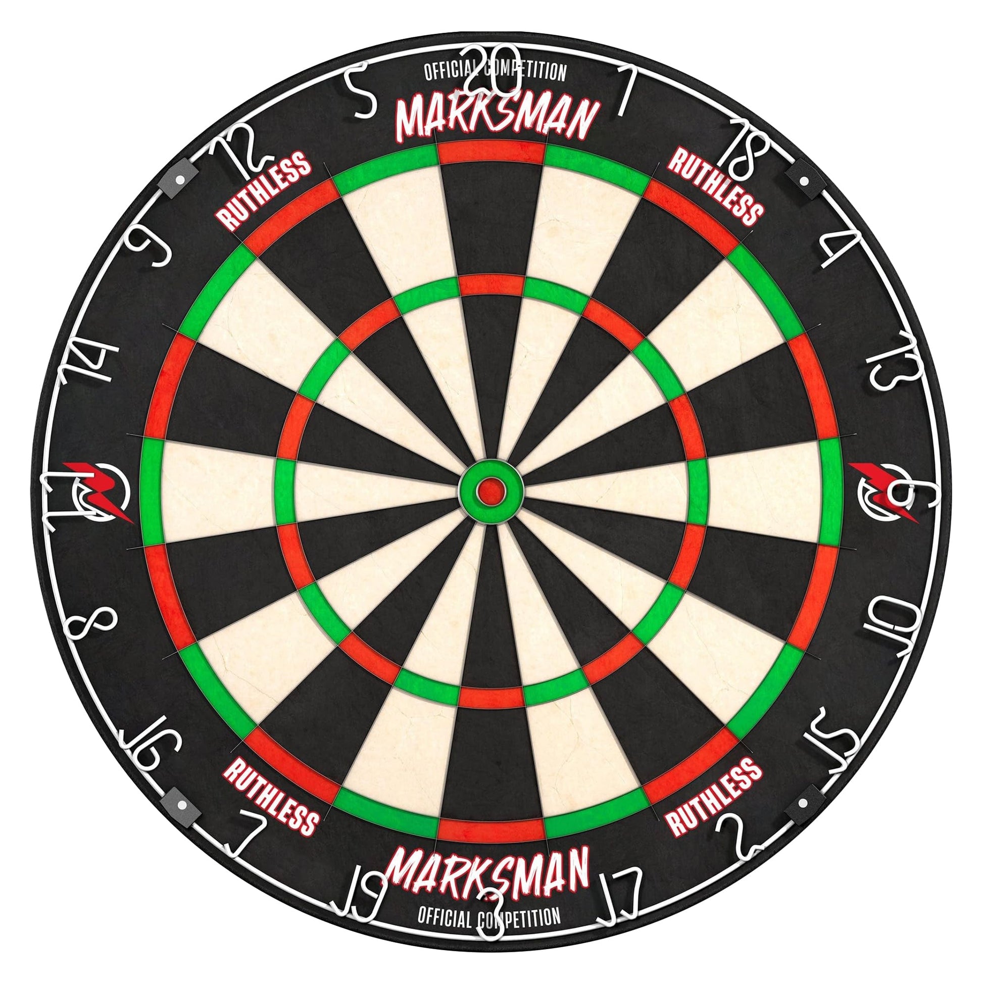 Ruthless Marksman Dartscheibe aus Sisal für Steeldarts, DB072, runde Sisalscheibe mit ultradünnem Draht