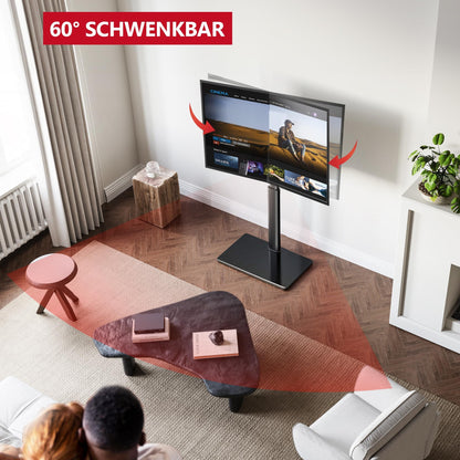 AOKCOS TV Bodenständer neigbar schwenkbar 32-70 Zoll - Schwarz