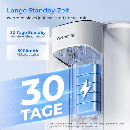 Waterdrop Elektrische Wasserfilterkanne WD-ED01W, 3,5 L, weiss