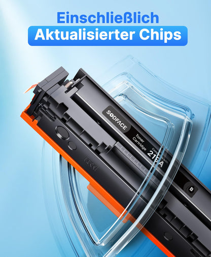 Kompatibel für HP 219A 219X Toner mit Chip - 4er-Pack
