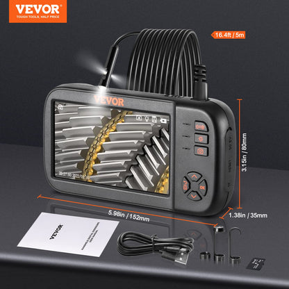 VEVOR Endoskopkamera Industrie - Dreifach Linsen, 4.5" IPS