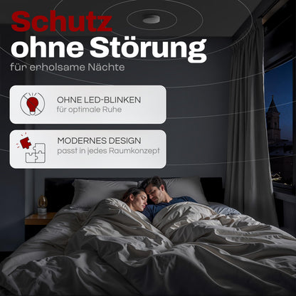 ALPENLUFT Rauchmelder STA-10000 flach mit 10-Jahres-Batterie, 5er Set