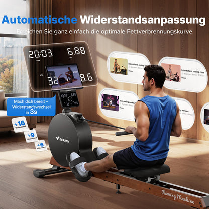 MERACH Rudergerät für Zuhause, LED-Anzeige, 60 kg Magnetwiderstand