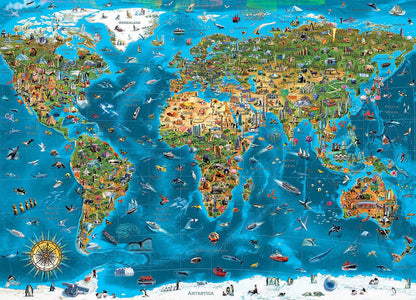 Educa Weltwunder Puzzle 12000 Teile – Weltkarte (19057)