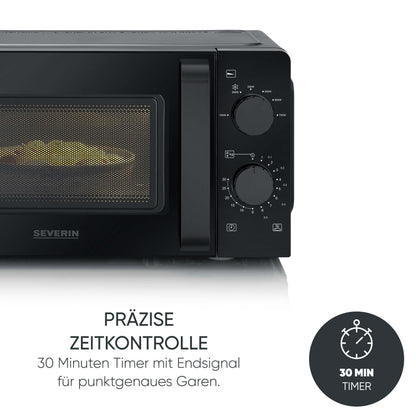 SEVERIN MW 9180 Solo Mikrowellengerät 19 L - 700 W, Schwarz