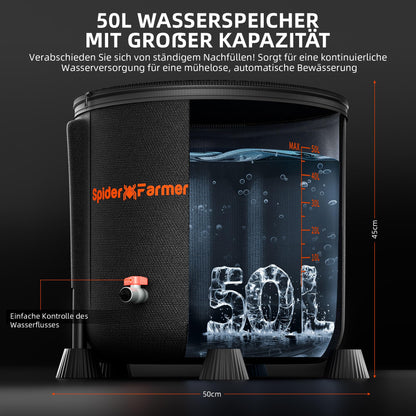 Spider Farmer Selbstbewässerungssystem 4er-Set 50L Indoor