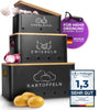 TWOBERRY Kartoffel Aufbewahrungsbox 3er Set mit Sparschäler, Schwarz
