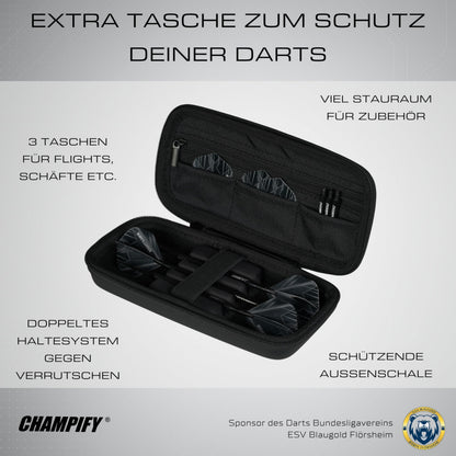 Champify Nighthawk Soft-Darts Set 18g Tungsten mit Darttasche