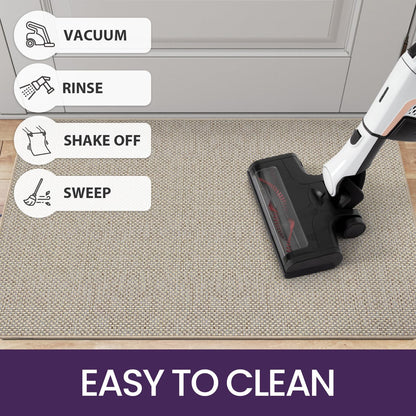 DEXI Schmutzfangmatte Innen 92x142 cm Dünn Rutschfest – Beige