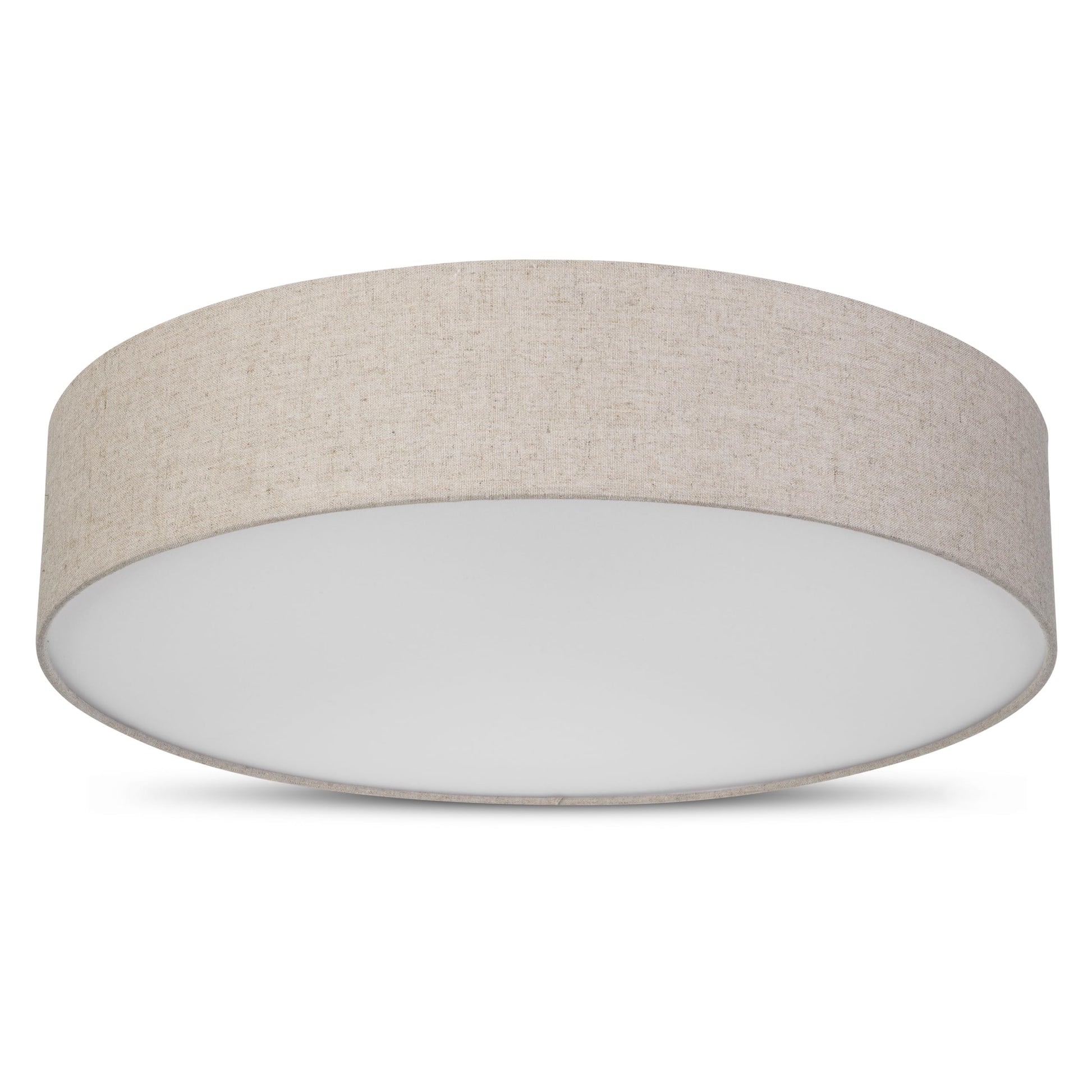 REV LED Deckenleuchte rund 50 cm, Stoffschirm Taupe, 6x E27