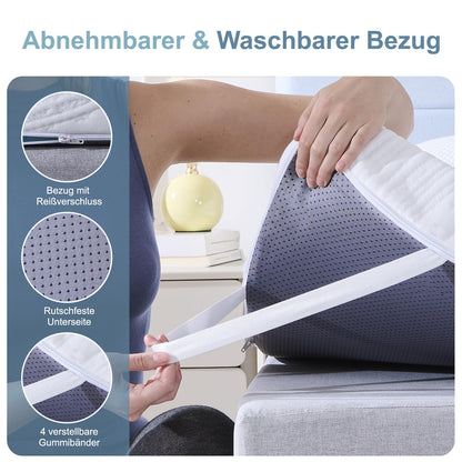 Hiimgo Gel Topper 140x200cm H3/H4 Kaltschaum Matratzentopper 7cm